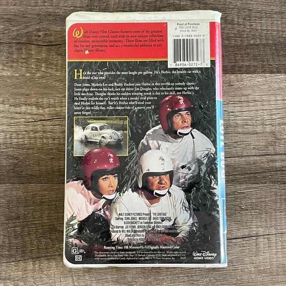 THE LOVE BUG [ VHS ] WALT DISNEY FILM CLASSICS - Picture 2 of 7